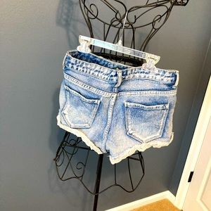 Acid wash Jean shorts